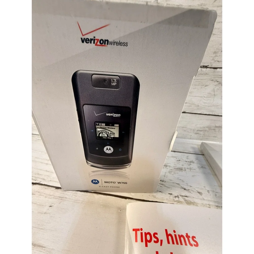 Motorola MOTO W755 Verizon Wireless Flip Phone‎ Black V CAST Camera Cell Phone